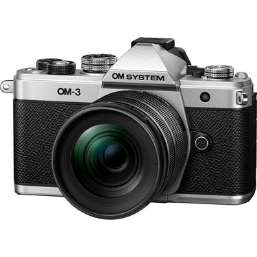 OM SYSTEM Olympus OM-3 20MP Digital Camera with M.ZUIKO 12-45mm Lens; Silver