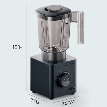 Chefman Obliterator 48 oz 1380 Watt Countertop Blender + Travel Jar - Midnight