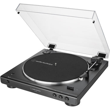 Audio-Technica Fully Automatic Belt-Drive Stereo Turntable Black+Speakers Bundle