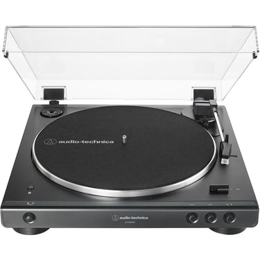 Audio-Technica Fully Automatic Belt-Drive Stereo Turntable Black+Speakers Bundle