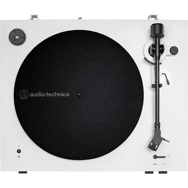 Audio-Technica Automatic Wireless Belt-drive Turntable White + Speakers Bundle