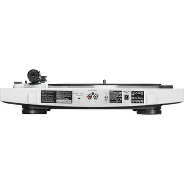 Audio-Technica Automatic Wireless Belt-drive Turntable White + Speakers Bundle