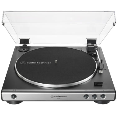 Audio-Technica Fully Automatic Belt-Drive Turntable 33-1/3 & 45 RPM + Studio Monitors, Pair