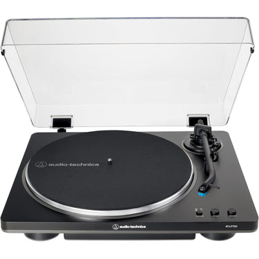 Audio-Technica Fully Automatic Belt-Drive Turntable, Black/Silver + Studio Monitors, Pair