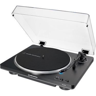 Audio-Technica Fully Automatic Belt-Drive Turntable, Black/Silver + Studio Monitors, Pair