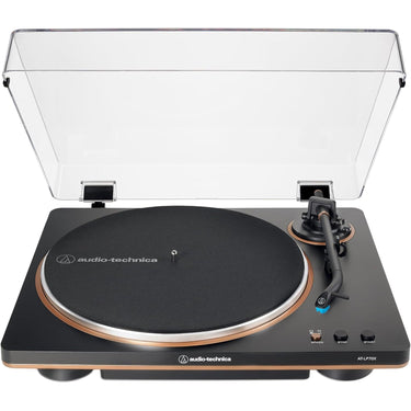 Audio-Technica Fully Automatic Belt-Drive Turntable, Black/Bronze + Studio Monitors, Pair
