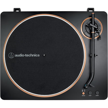 Audio-Technica Fully Automatic Belt-Drive Turntable, Black/Bronze + Studio Monitors, Pair