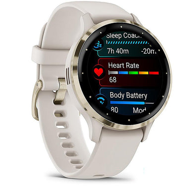 Garmin Venu 3S Fitness GPS Smartwatch Gold Bezel (41mm) Refurbished + 2 YR Warranty Kit