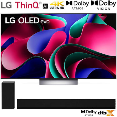 LG OLED evo G3 77" 4K Smart TV w/ LG GX 3.1 ch High Res Audio Soundbar (2023 Model)