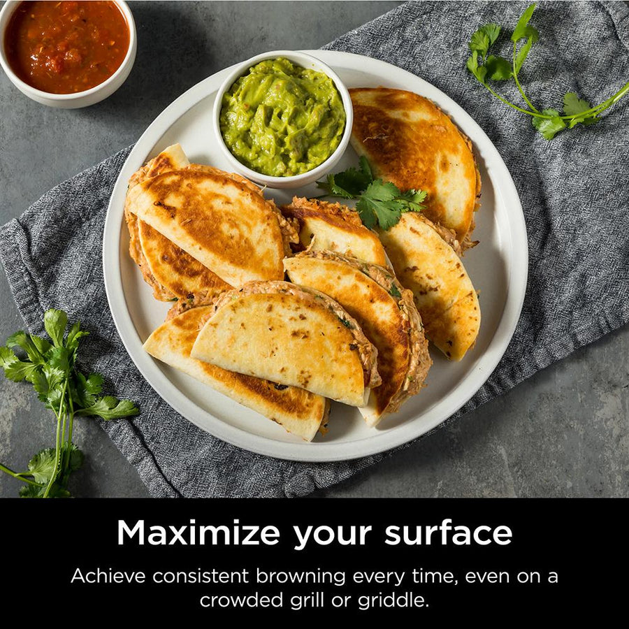 Ninja Sizzle Pro XL 20-Inch Indoor Griddle + Grill - Silver, Refurbished