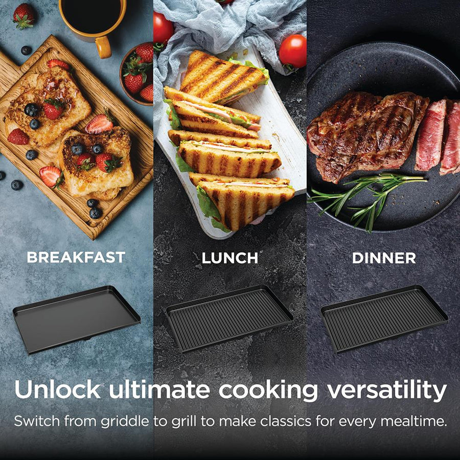 Ninja Sizzle Pro XL 20-Inch Indoor Griddle + Grill - Silver, Refurbished