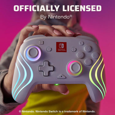 PDP Gaming Afterglow Wave Wireless Nintendo Switch Pro Controller - 500-252-WH