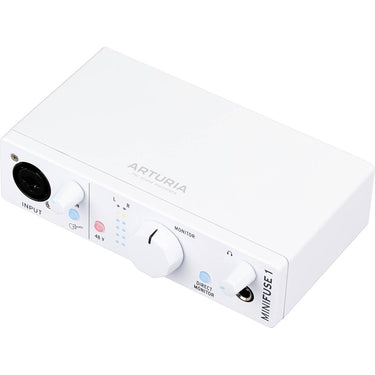 Arturia MiniFuse 1 Portable Single Input USB-C MIDI Audio Interface, White - Refurbished