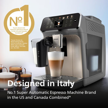 Philips 4400 Series Fully Automatic Espresso Machine, Black Chrome