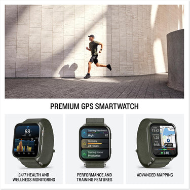 Garmin Venu X1 GPS Smartwatch Bundle, Moss Titanium with Charging Dock + Screen Guards
