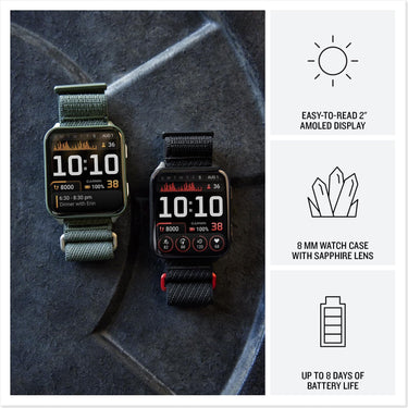 Garmin Venu X1 GPS Smartwatch Bundle, Moss Titanium with Charging Dock + Screen Guards