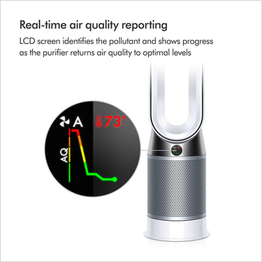 Dyson Purifier Hot+Cool Purifying Heating Fan HP4B, White/Silver - Refurbished