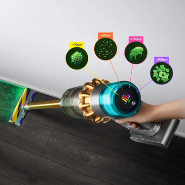 Dyson V15 Detect+ Cordless Vacuum Cleaner Iron/Gold SV22 - Refurbished
