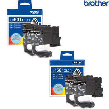 Brother Genuine Twin Pack High Yield Black Ink Cartridges 2 Pack