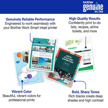 Brother Genuine Twin Pack High Yield Black Ink Cartridges 2 Pack
