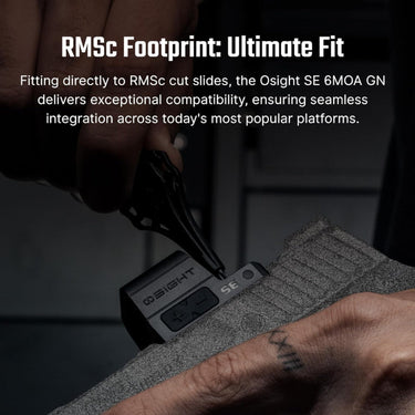 OSIGHT SE 6 MOA Green Enclosed Reflex Sight - RMSc Footprint