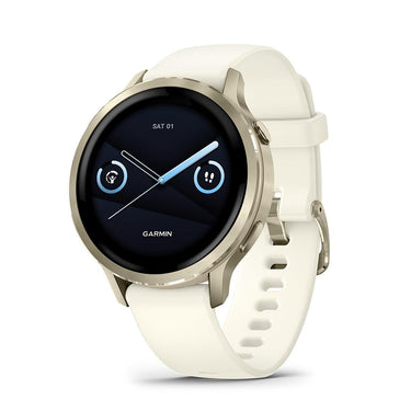 Garmin Venu 4, 41mm Health & Fitness GPS Smartwatch, Lunar Gold + Accessories Bundle