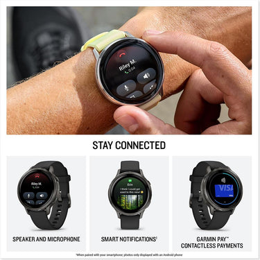 Garmin Venu 4, 45 mm Health & Fitness GPS Smartwatch, Slate + Accessories Bundle