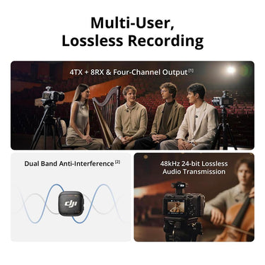 DJI Mic 3 (1 TX + 1 RX) Advanced Mini Wireless Microphone + 1 YR Warranty Bundle