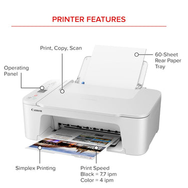Canon PIXMA TS3720 Wireless All-in-One Printer Printing Copy Fax Scanner Bundle