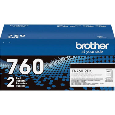 Brother TN760 High-Yield Toner, Black (Twin Pack)