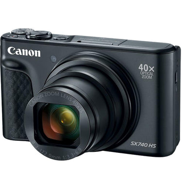 Canon PowerShot SX740 HS 20.3MP 4K Camera (Black) w/ 64GB Card + Camera Case