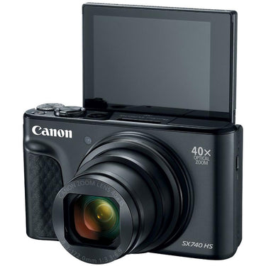 Canon PowerShot SX740 HS 20.3MP 4K Camera (Black) w/ 64GB Card + Camera Case