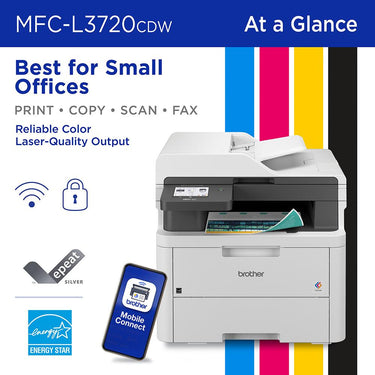 Brother Digital Color All-in-One Printer with Copy, Scan, Fax, Duplex, Mobile