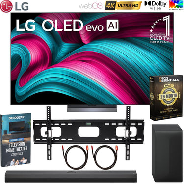 LG 77" Class C5 Series OLED  webOS TV 2025 with LG Soundbar and Warranty Bundle