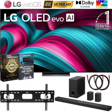 LG 83 Inch C5 OLED evo 4K TV (2025) with S90TR Soundbar & Deluxe Accessory Bundle