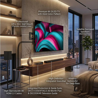 LG 83 Inch C5 OLED evo 4K TV (2025) with S90TR Soundbar & Deluxe Accessory Bundle