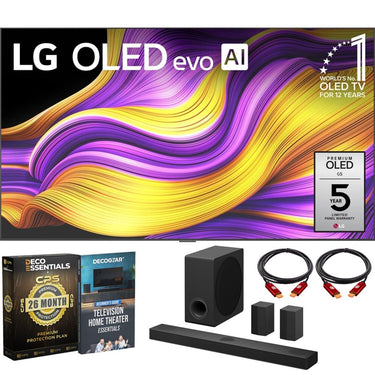 LG 83" G5 OLED evo 4K Smart TV with Dolby Atmos Soundbar & 26 Month Protection