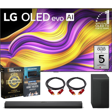 LG 83" G5 OLED evo 4K Smart TV with Dolby Atmos Soundbar & 26 Month Protection
