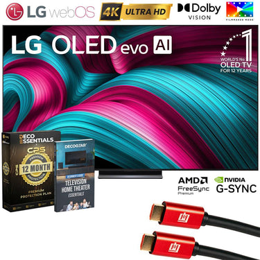 LG 83" C5 Series OLED evo 4K UHD Smart webOS TV (2025) w/ 1 YR Warranty Bundle