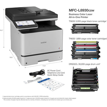 Brother Business Color Laser All-in-One Printer, Duplex w/ Print Like A Pro Bundle