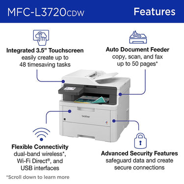 Brother Digital Color All-in-One Printer with Tech Smart USA Software Bundle