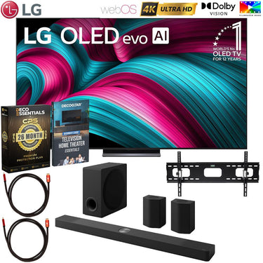 LG 83 Inch Class C5 Series OLED evo 4K UHD Smart webOS TV 2025 + Soundbar Bundle