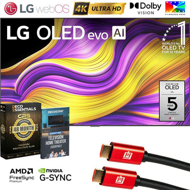 LG 77" G5 OLED evo 4K UHD TV with One Wall Design (2025) w/ 4 Year Warranty Bundle