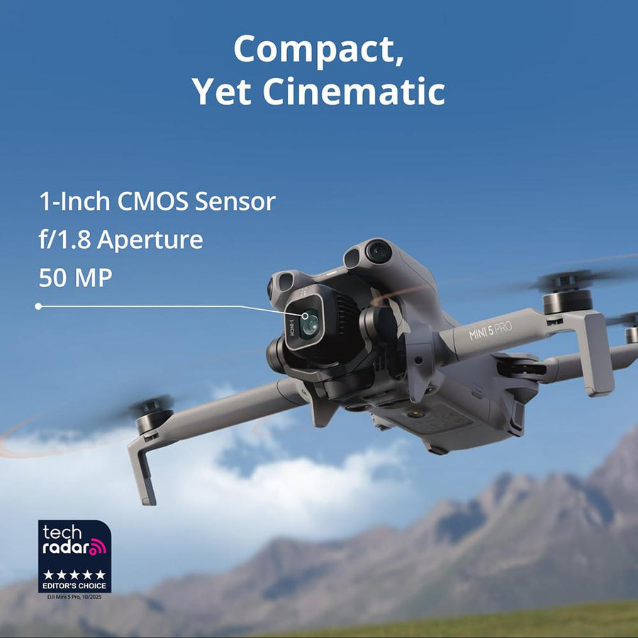 DJI Mini 5 Pro Fly More Combo with Drone, DJI RC 2 Remote, 3 Batteries, Hub