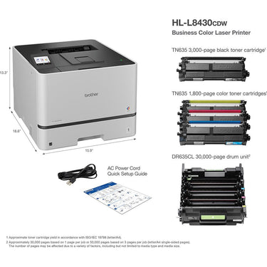 Brother Business Color Laser Printer with Wireless Networking + Print Like A Pro Bundle