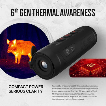 ATN BlazeSeeker 6 210 1.7-13.6x 256x192 10mm Thermal Monocular