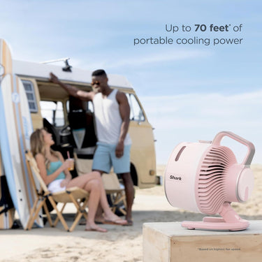 Shark FlexBreeze HydroGo Fan - Ultra-powerful portable fan - Gray, Refurbished