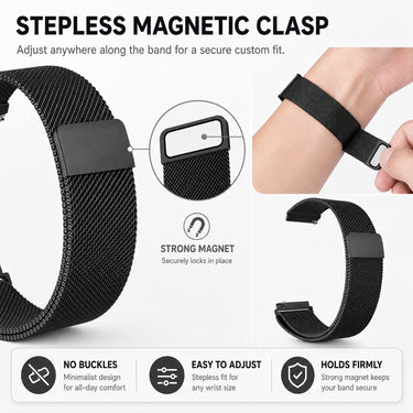 Deco Essentials 20mm Milanese Band Garmin Venu 3S/265S/255S/Lily 2 3-Pack