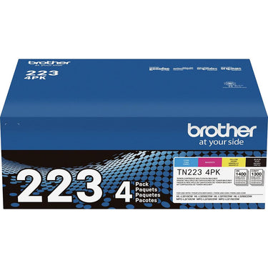 Brother Genuine Standard Yield 4-Pack Toner Cartridges + Deco Essentials Guide
