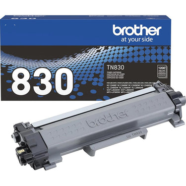 Brother Genuine TN830 Standard Yield Black Toner Cartridge w/ Print Like a Pro Bundle